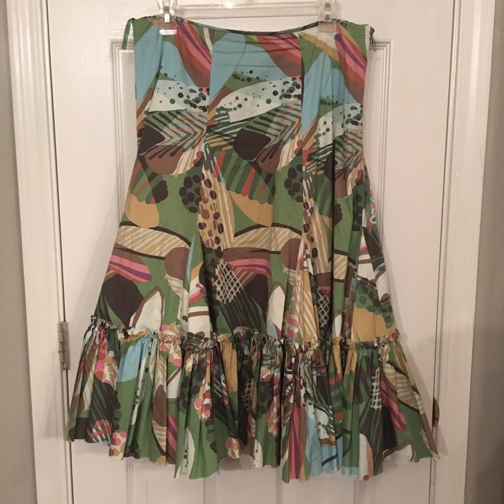 Anthro Fei boho Harlequin Carnival Skirt